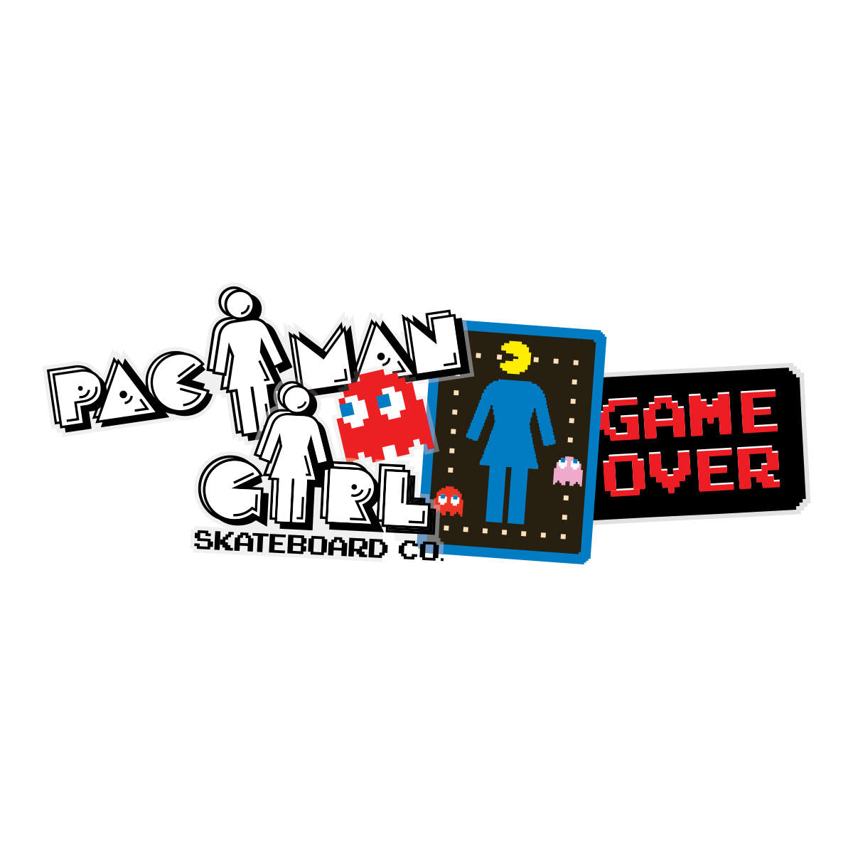 Girl x Pac-Man Pack of 5 Stickers