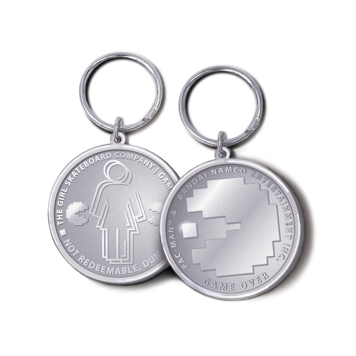 Girl x Pac-Man Token Keychain