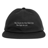 Chocolate x Waylon Jennings Too Dumb Black 6 Panel Strapback Hat