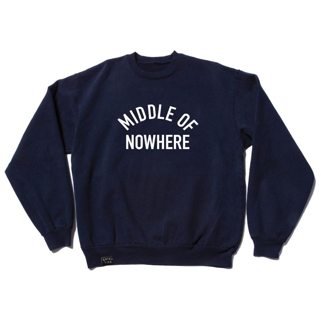 The Quiet Life Middle of Nowhere Navy Applique Crewneck Sweatshirt