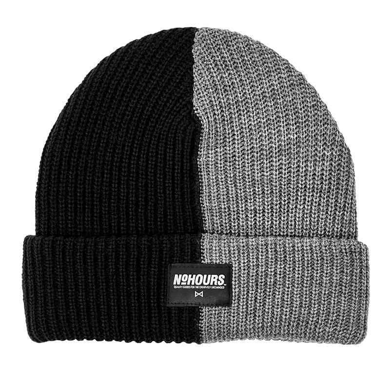 No Hours 2 Tone Black/Grey Beanie