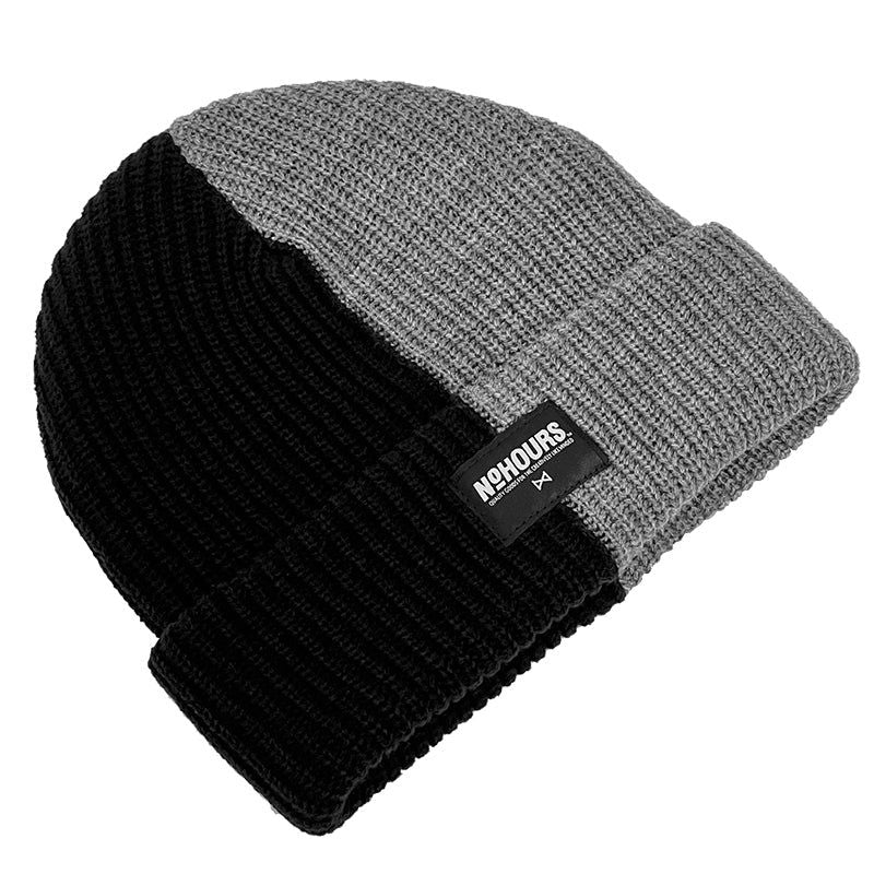 No Hours 2 Tone Black/Grey Beanie