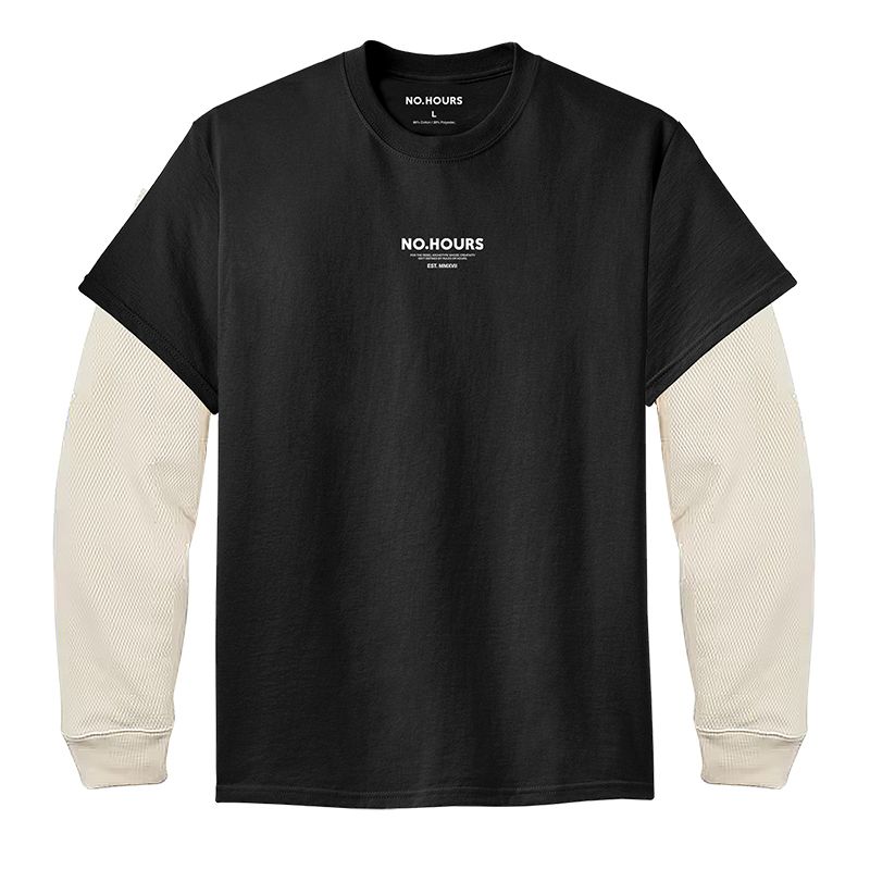 No Hours Warm Up Black/Sand L/s Shirt