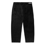 No Hours Stamped Black Denim Pants