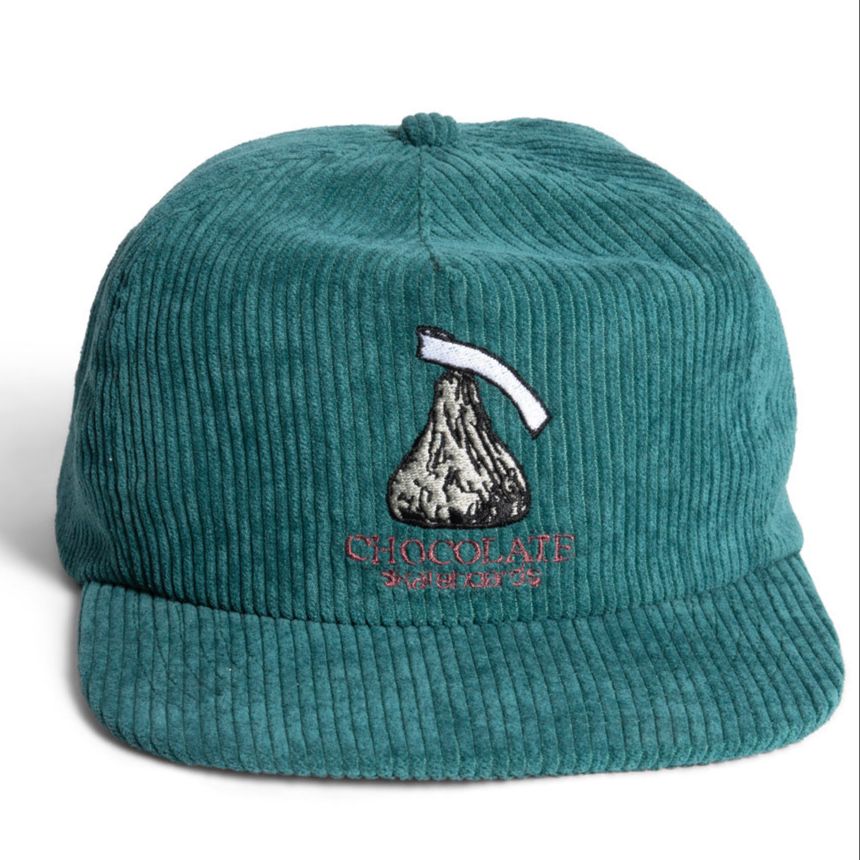 Chocolate Kiss Corduroy 5 Panel Hat Forest Green