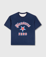 Pleasures X Zero Stars Reversible Navy S/s Shirt