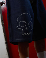 Pleasures X Zero Skull Denim Jorts Shorts