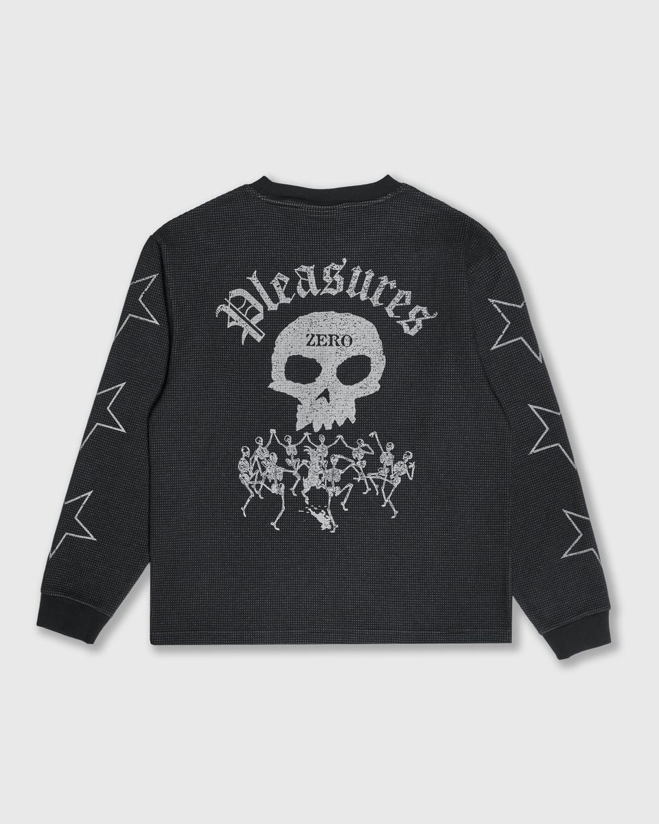 Pleasures X Zero Misled Black Thermal Longsleeve Shirt