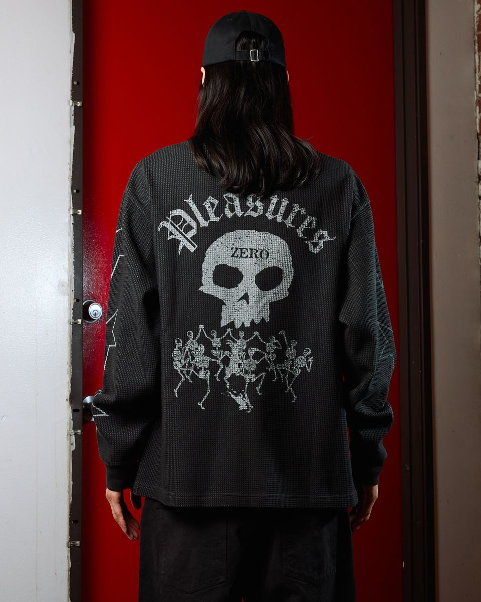 Pleasures X Zero Misled Black Thermal Longsleeve Shirt – Long