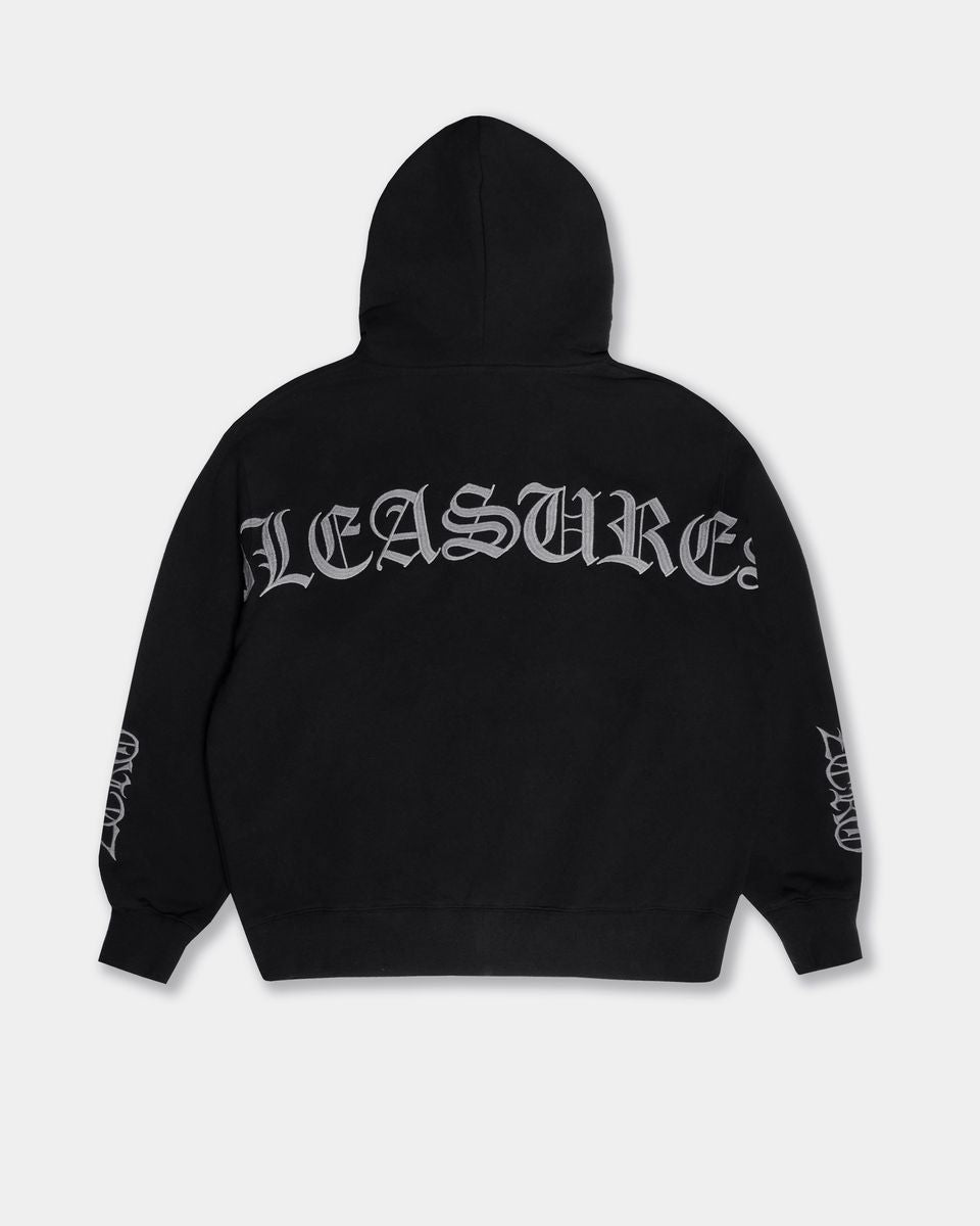Pleasures X Zero Balaclava Skull Black Full Zip Hooded Sweatshirt