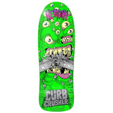 Heroin Curb Crusher Chomp 10.25"  Shaped Skateboard Deck