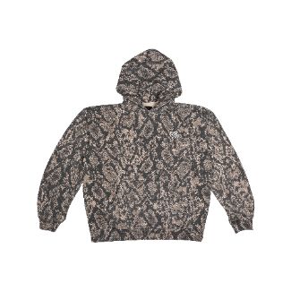 Disorder Disfigure Snake Embroidered Hooded Sweatshirt