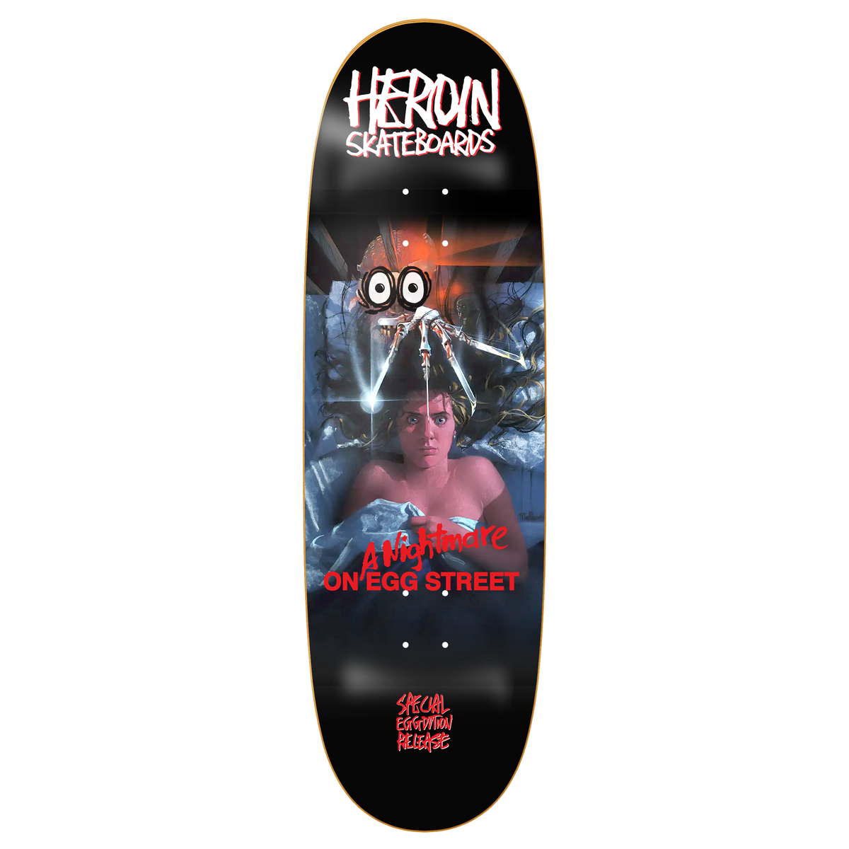 Heroin Nightmare On Egg Street 9.875" Egg Shaped Skateboard Deck
