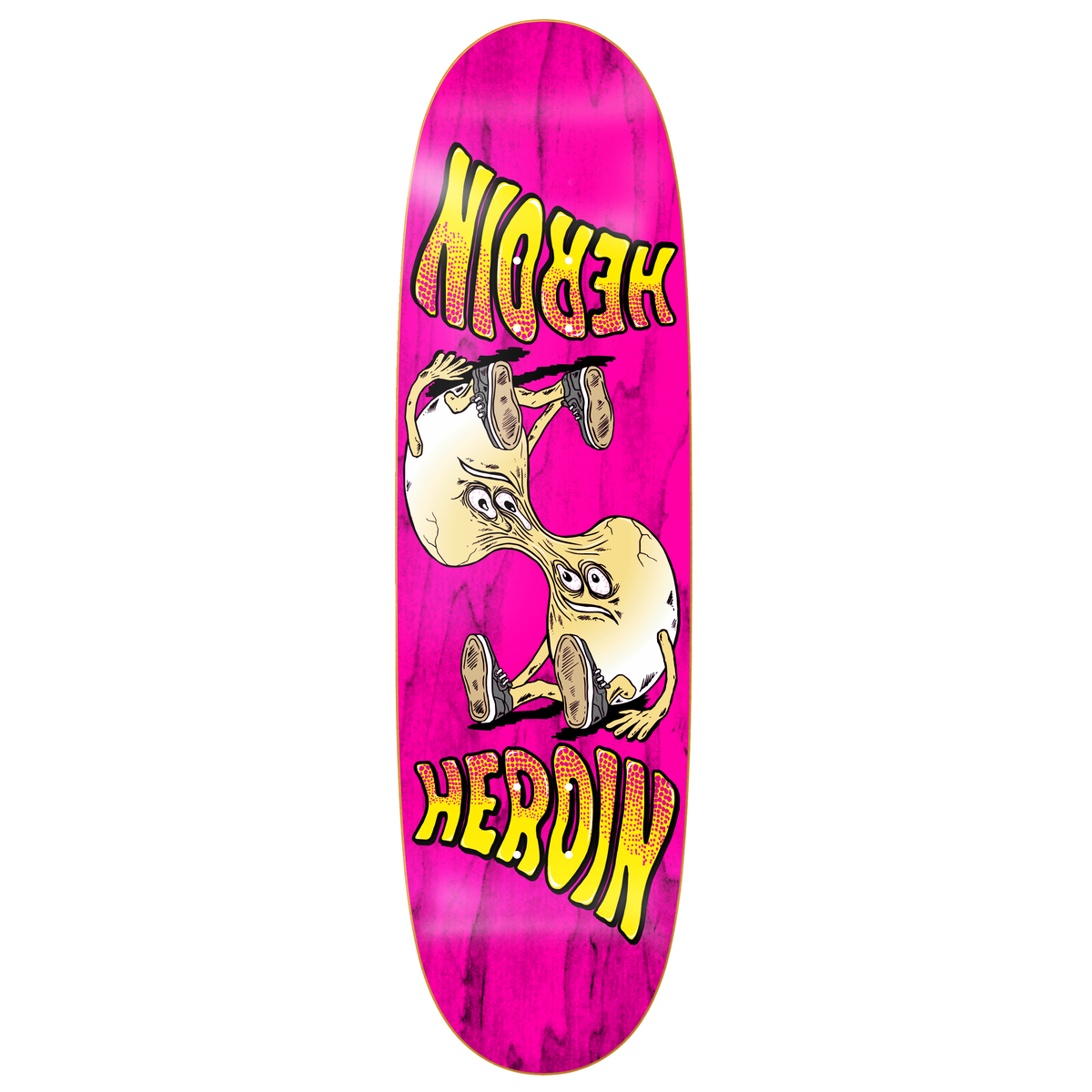 Heroin Merged Egg 8.88" Egg Shaped Assorted Stain Skateboard Deck