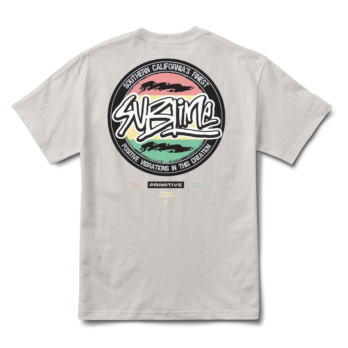 Primitive x Sublime Vibrations Bone Heavyweight Tee S/s Shirt