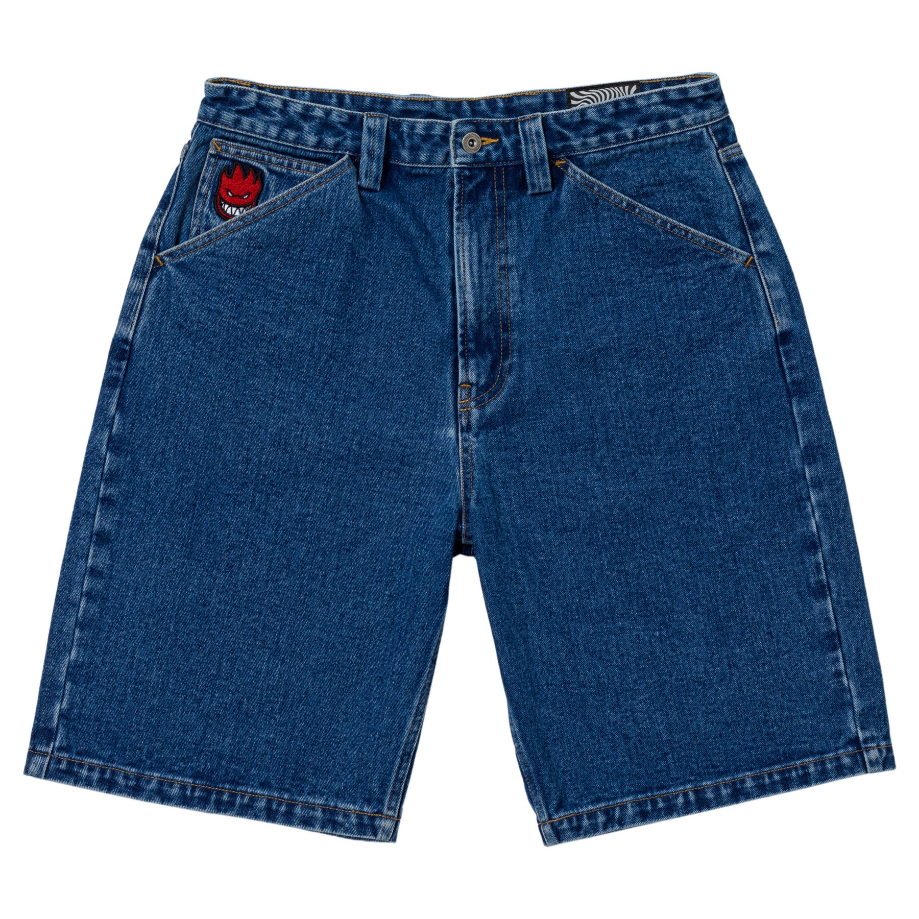 spitfireバギーデニム　skeat スケーター Spitfire Bighead Fill Denim Medium Stone Wash Shorts | Long Beach