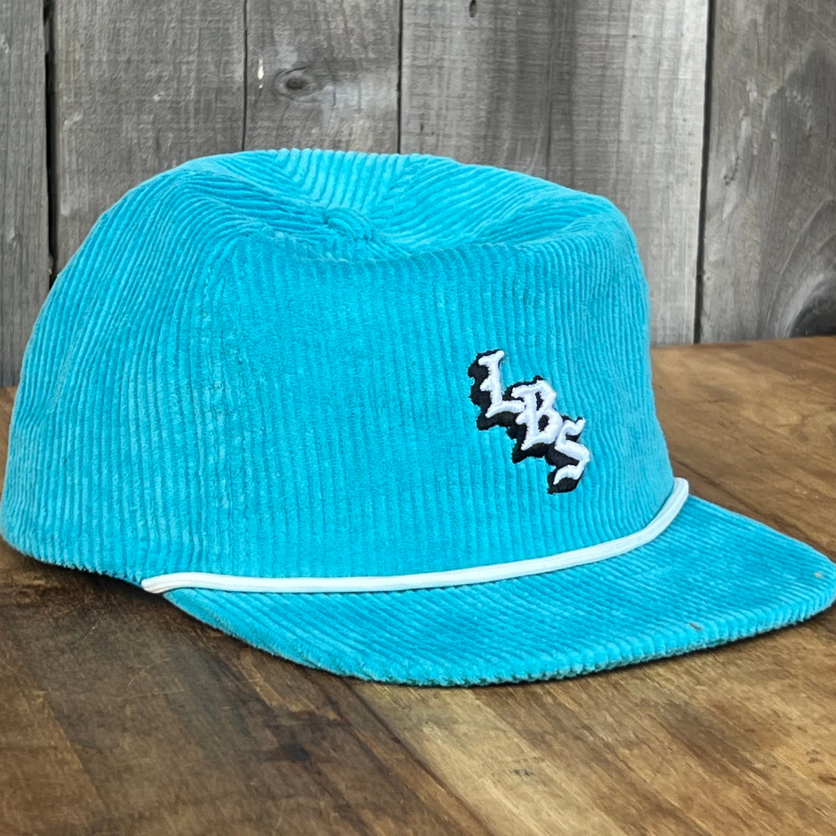 Long Beach Skate LBS Long Side Corduroy Rope Tropical Blue Snapback Hat