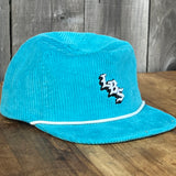 Long Beach Skate LBS Long Side Corduroy Rope Tropical Blue Snapback Hat