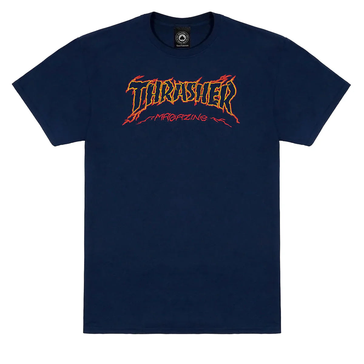 Thrasher Cracked by Exteenager Navy S/s Shirt