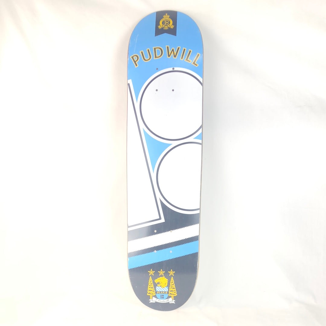 Plan B Torey Pudwill OG Logo Baby Blue/White/Black 7.75" Skateboard Deck