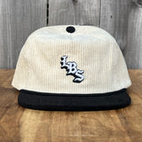 Long Beach Skate LBS Long Side Corduroy Rope Beige Black Snapback Hat