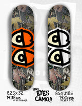 Krooked Eyes Camo/Orange 8.25" Skateboard Deck