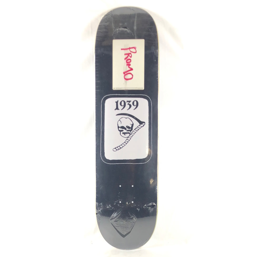 1939 Promo Skull and Scythe Black/White Size 8.38" Skateboard Deck