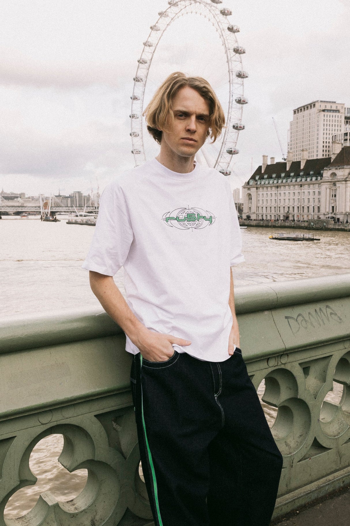 Rusty Morpheus White Raglan Tee S/s Shirt