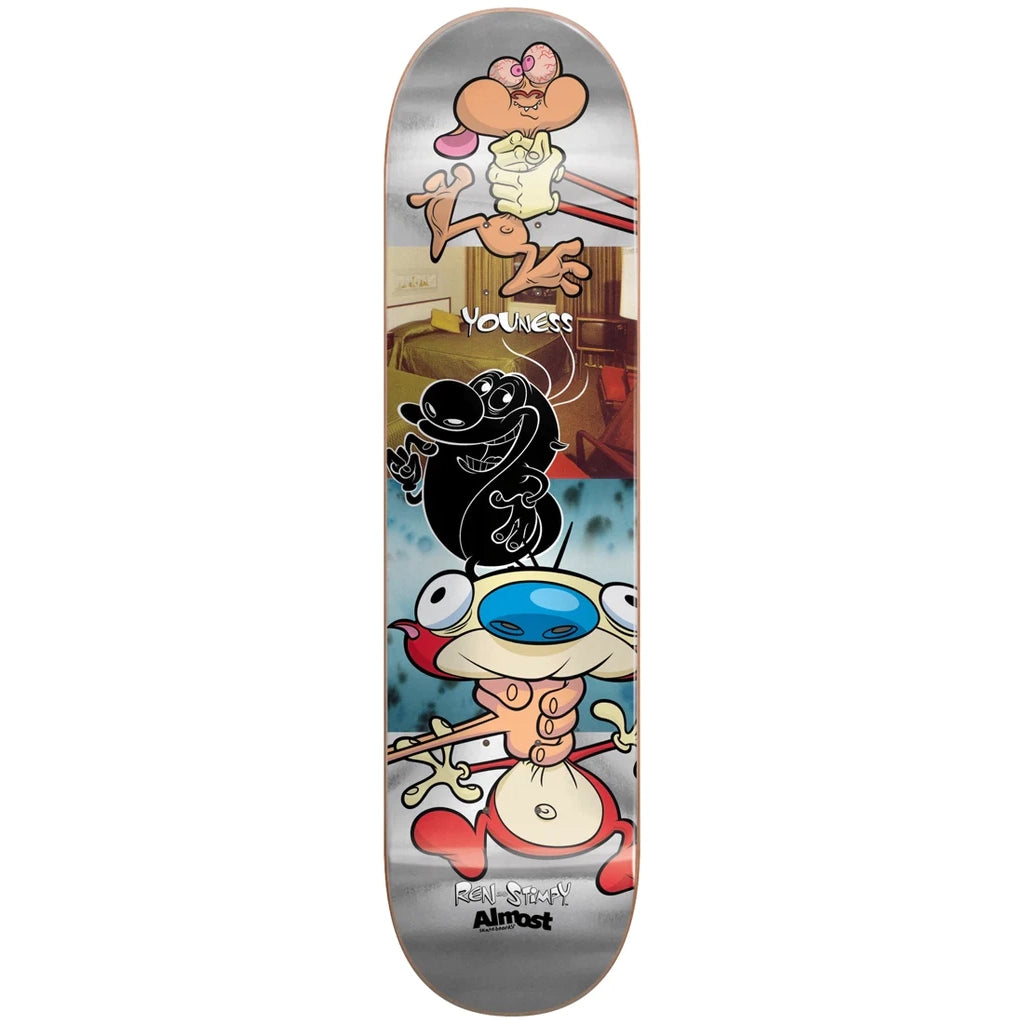 Almost Youness Ren & Stimpy Room Mate R7 8.25" Skateboard Deck