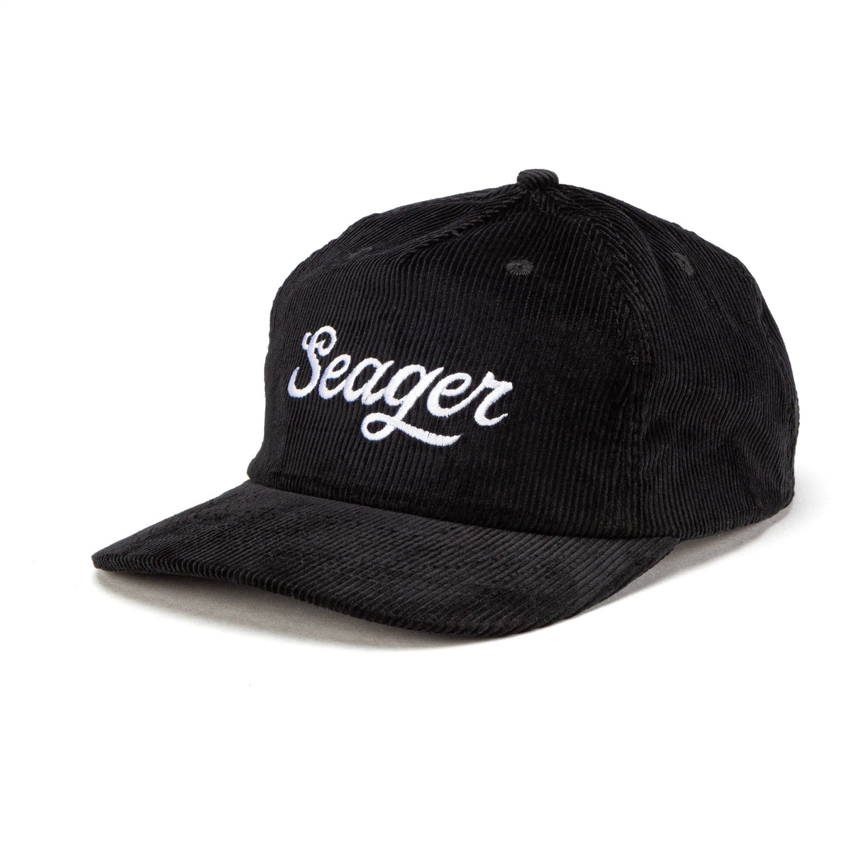 Seager Big Black Corduroy Snapback Hat