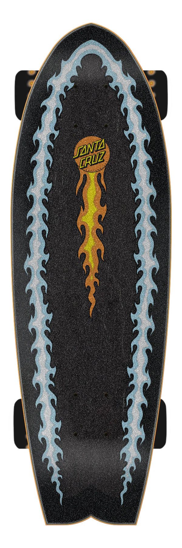 Santa Cruz Flaming Dice Dot 8.81" Shark Cruzer Cruiser Complete Skateboard