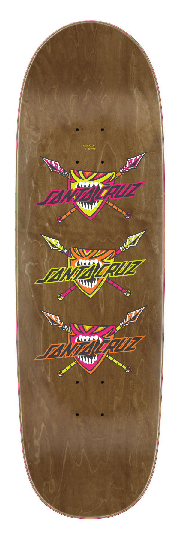 Santa Cruz Salba Firedance Pro 8.80" Egg Shaped Skateboard Deck