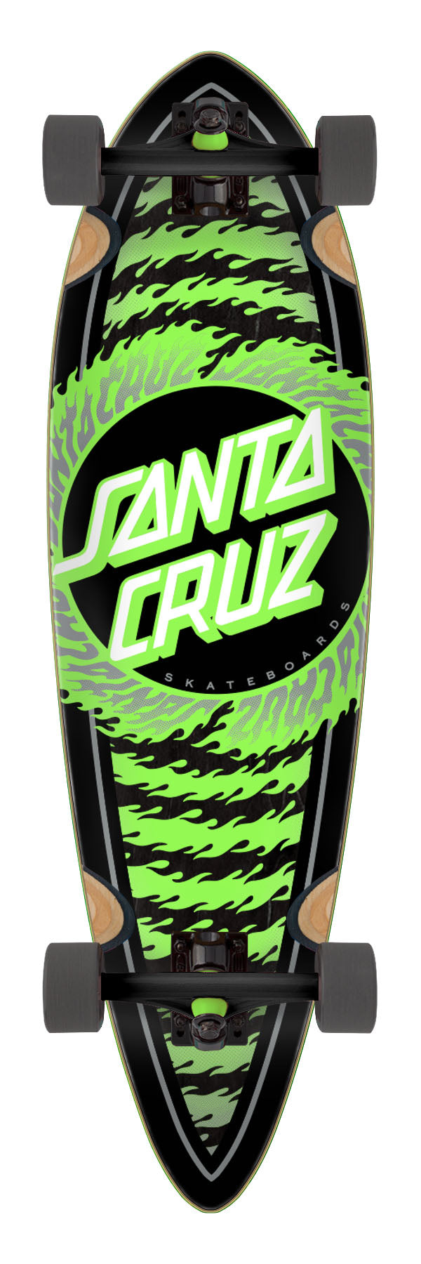 Santa Cruz Flame Ringed Dot Pintail 9.2" x 33" Cruzer Cruiser Complete