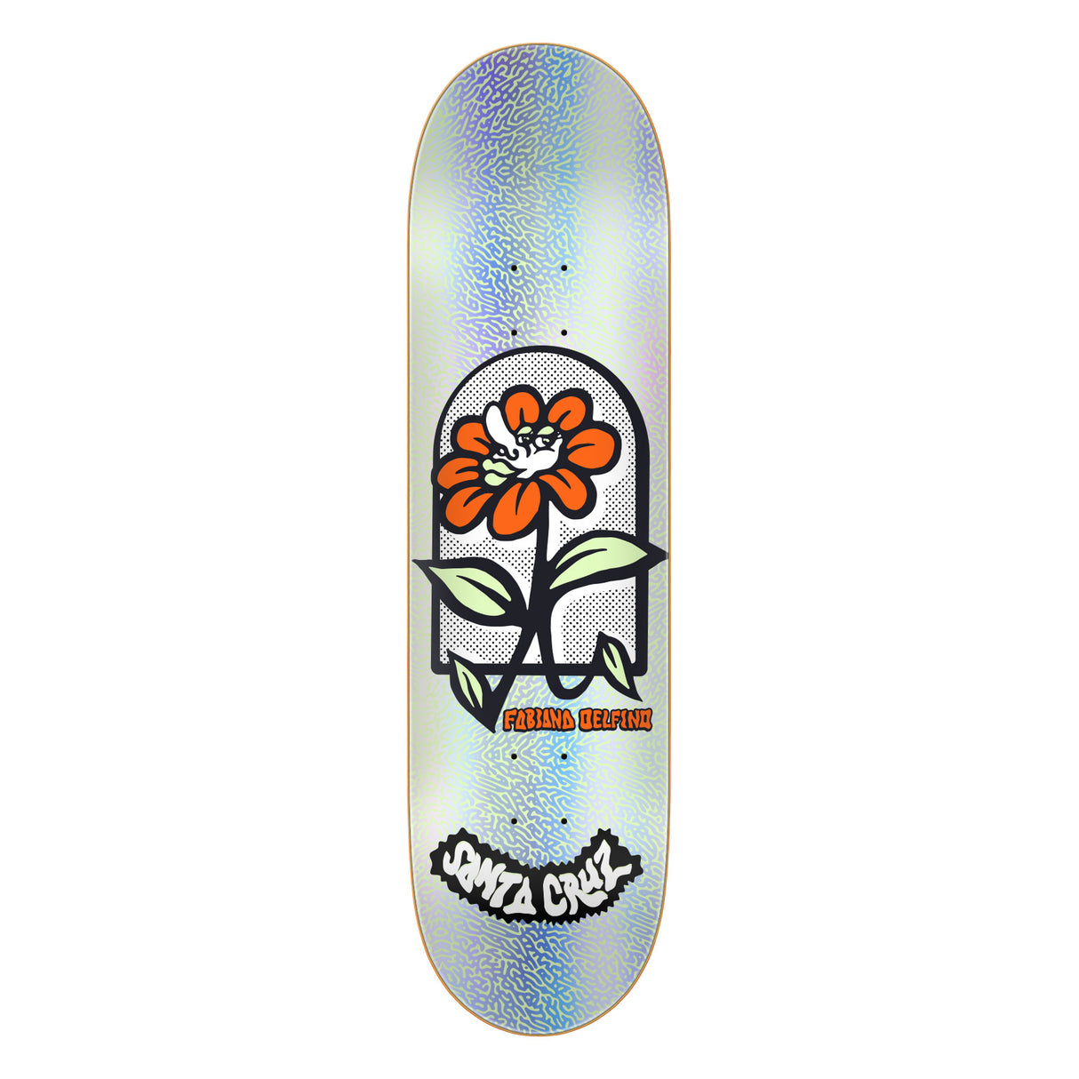 Santa Cruz Delfino Flower Frame FeelBase 8.0" Skateboard Deck