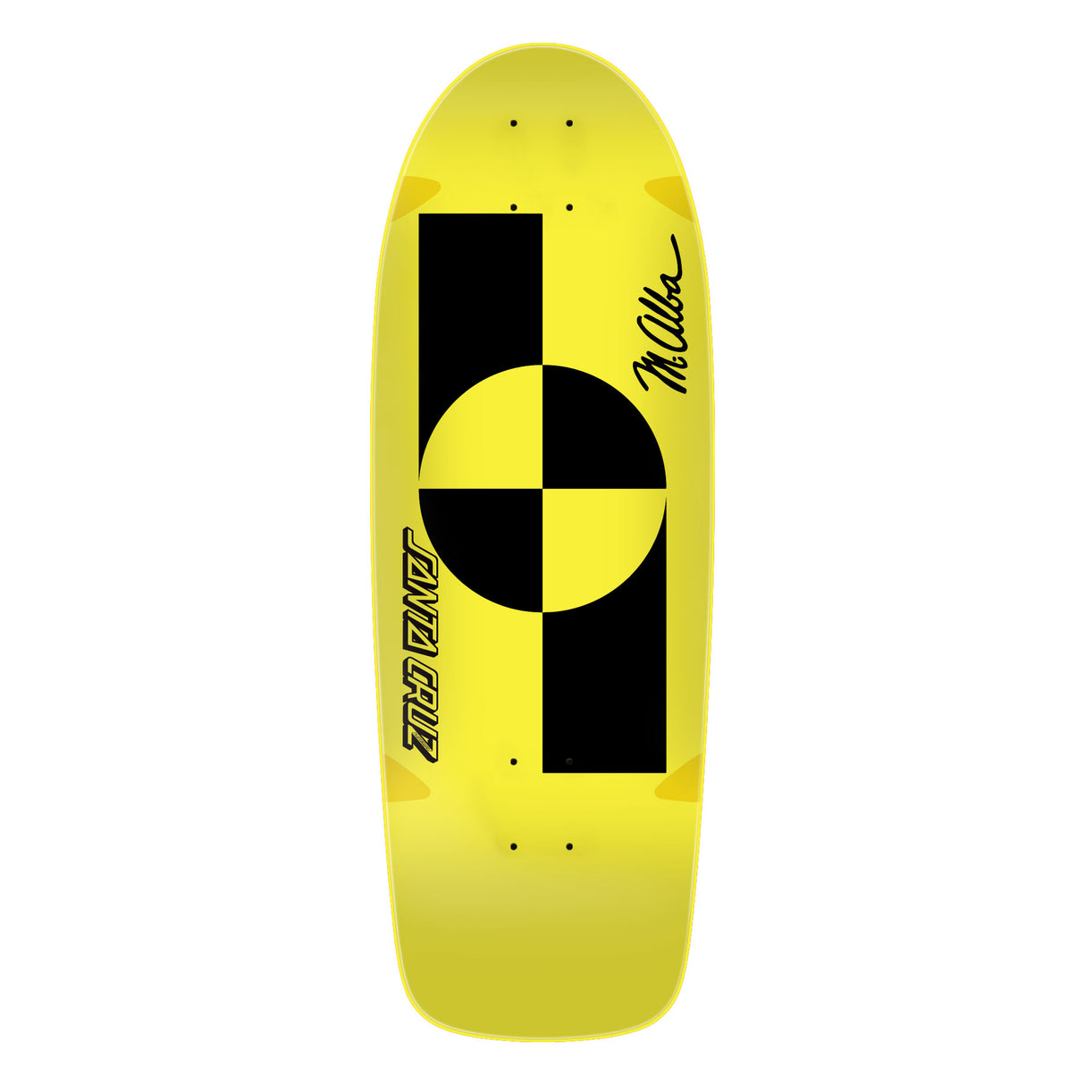 Santa Cruz Malba Crash Test Reissue Shaped Skateboard Deck