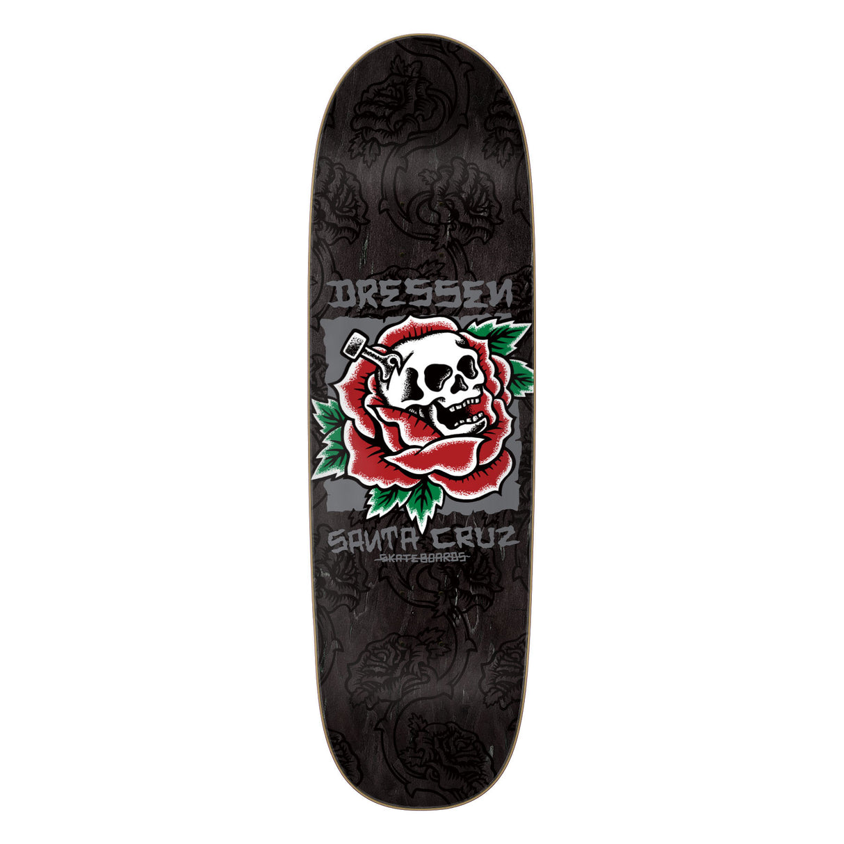 Santa Cruz Dressen Skull Pro Shaped 9.25" Skateboard Deck