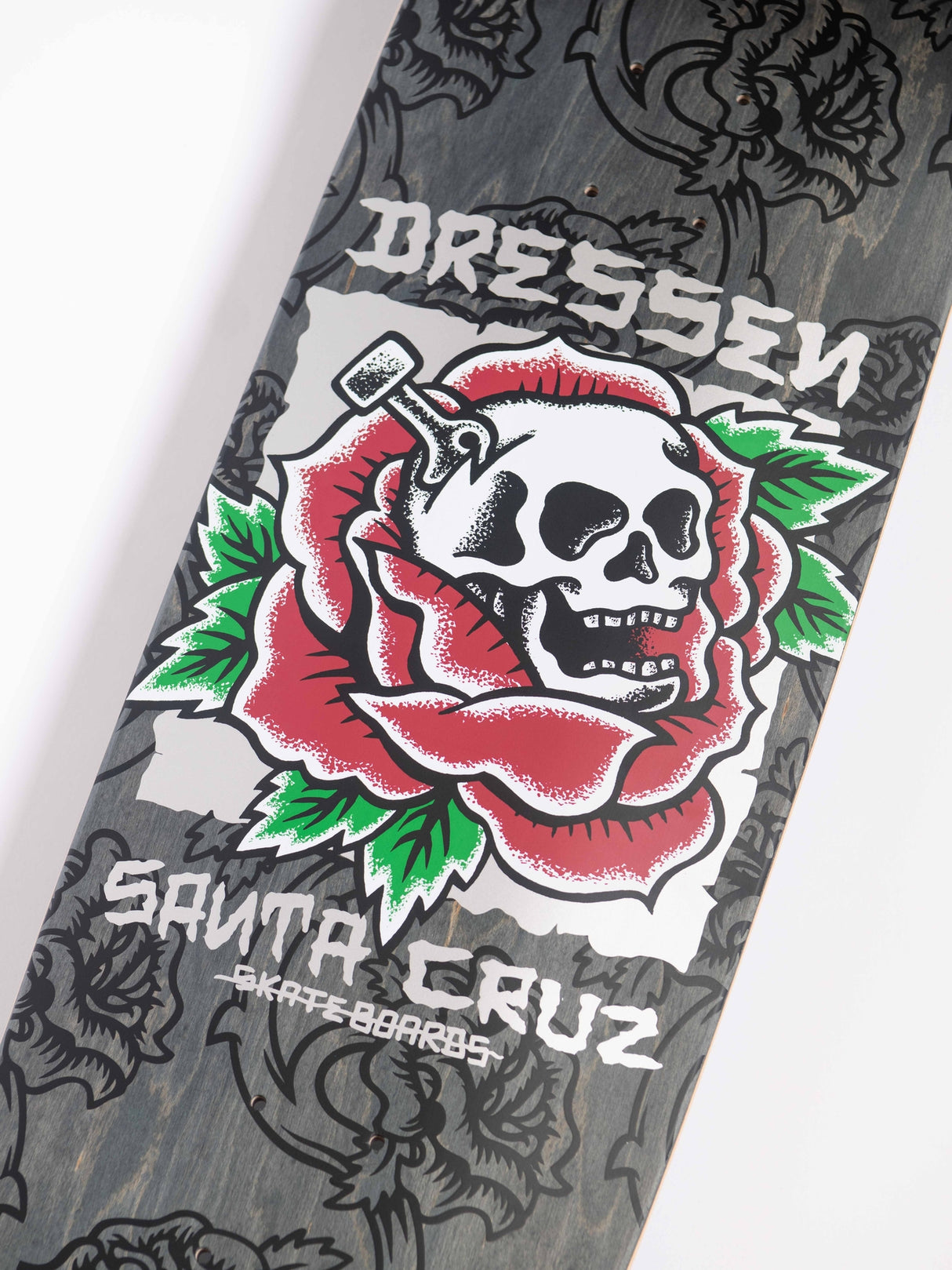 Santa Cruz Dressen Skull Pro Shaped 9.25" Skateboard Deck