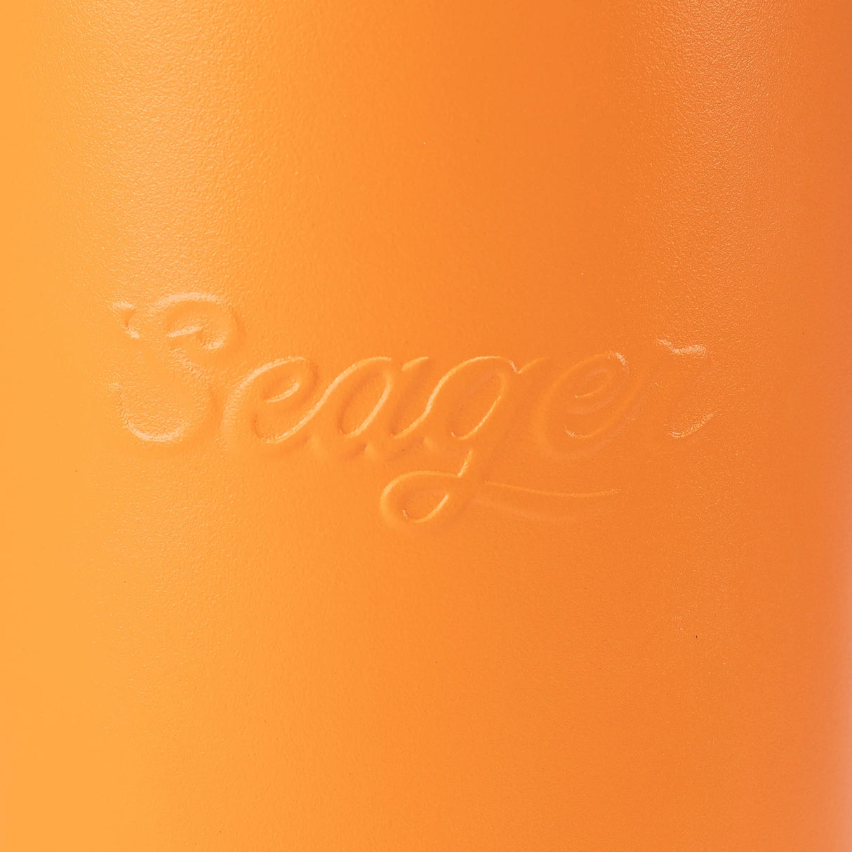 Seager Can Armor Black Orange Coozie
