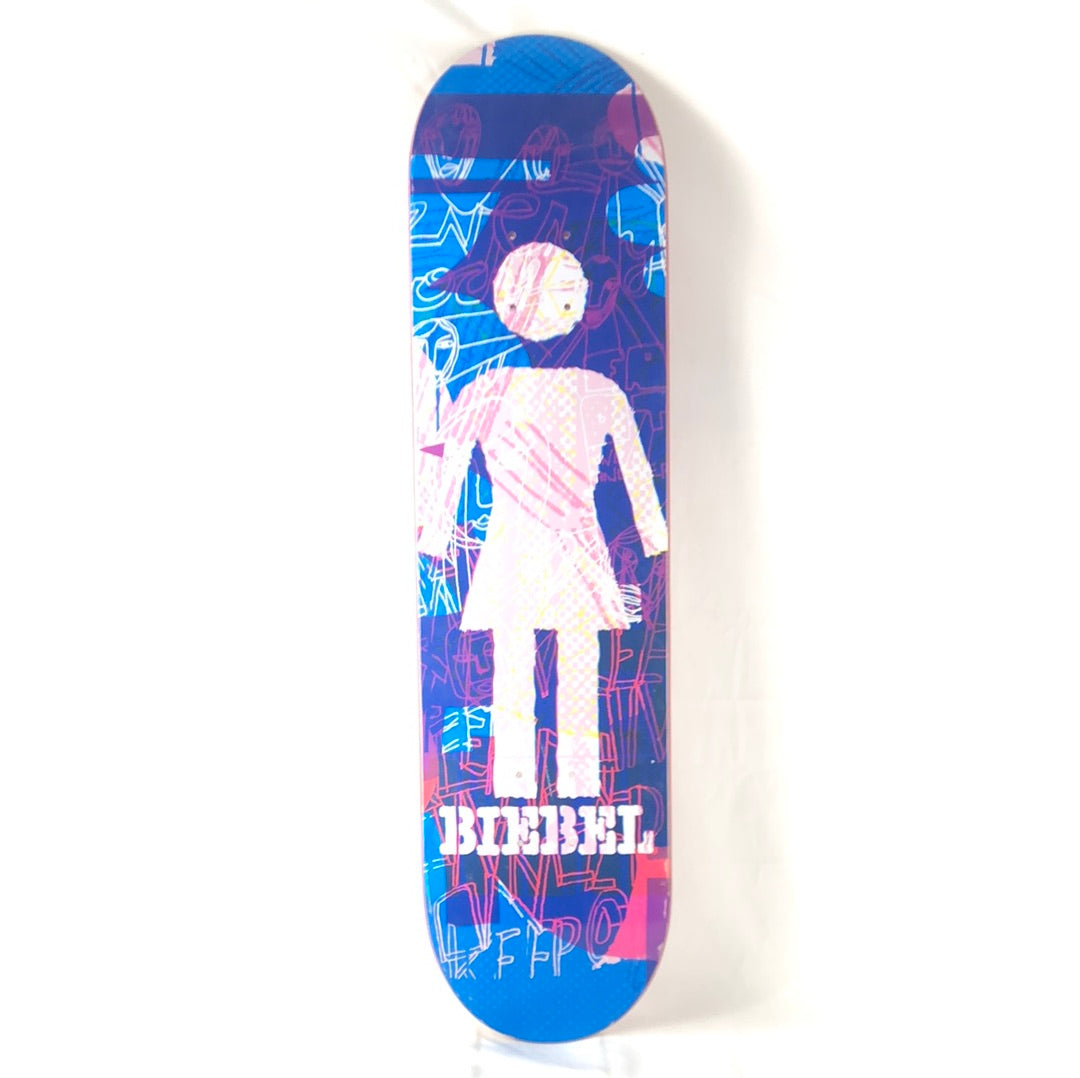 Girl Brandon Biebel Girl Logo With Faces in Background Blue/Pink
