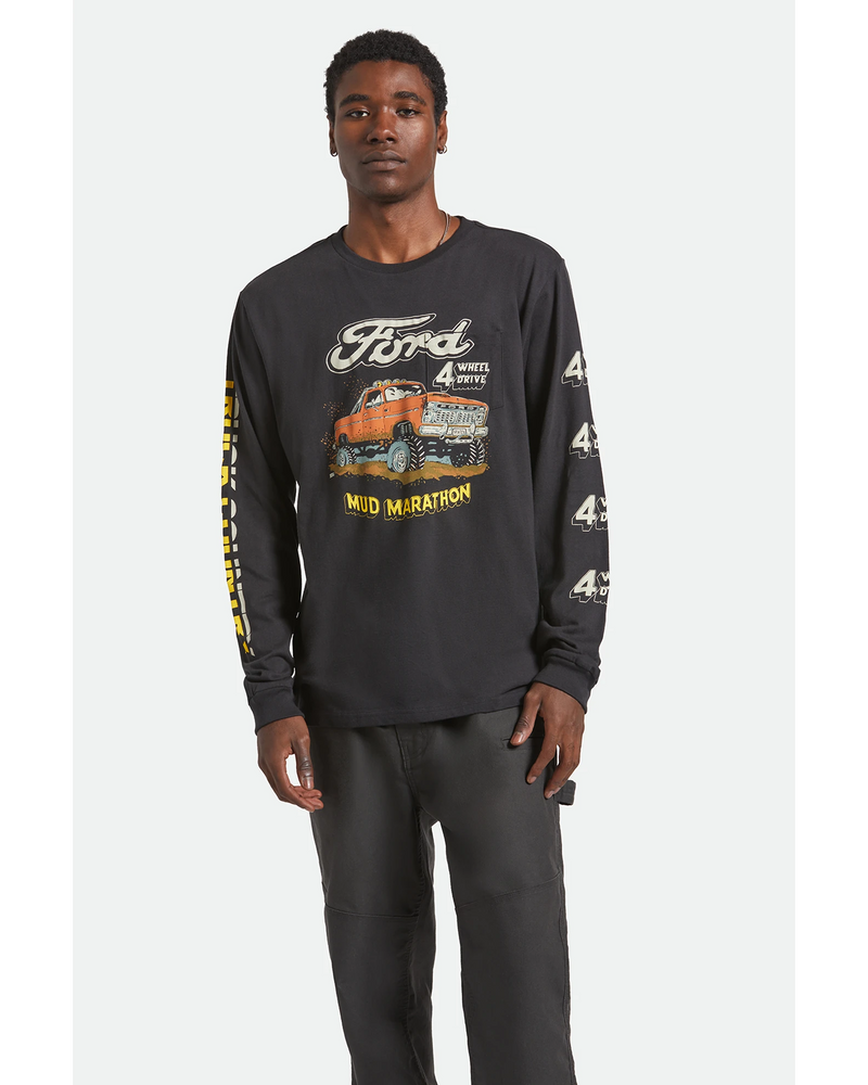 Brixton Ford Mud Marathon Burnt Rubber Long Sleeve L/s Shirt