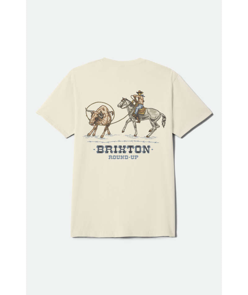 Brixton Hutchins Cream Standard S/s Shirt