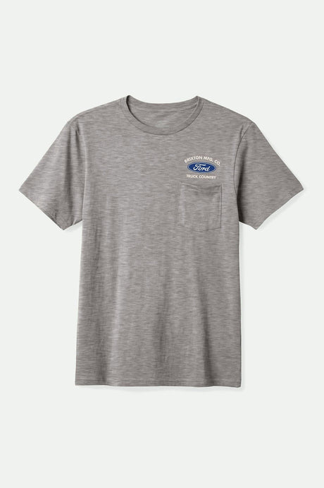 Brixton Ford Truck Country Heather Grey Pocket S/s Shirt