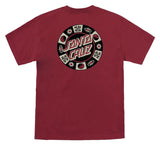 Santa Cruz Strange Check Cardinal Red Heavyweight S/s Shirt