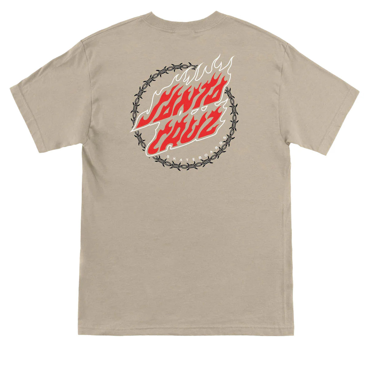 Santa Cruz Wired Flame Dot Crackle Sand Heavyweight S/s Shirt