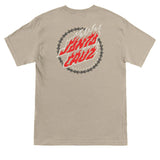 Santa Cruz Wired Flame Dot Crackle Sand Heavyweight S/s Shirt