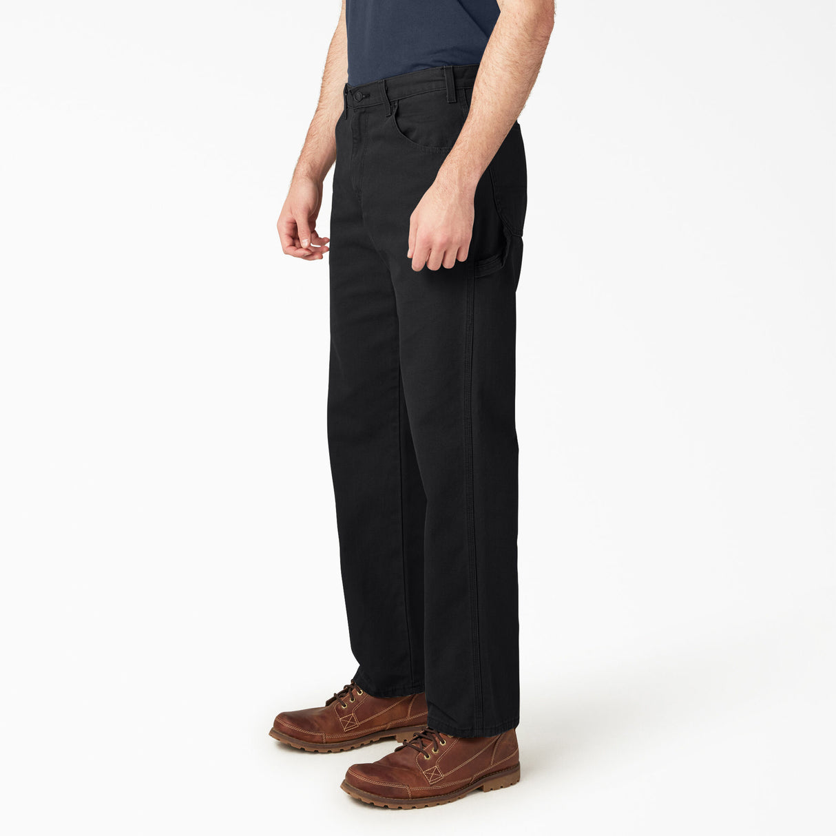 Dickies 1939 Carpenter Duck Relaxed Fit Straight Leg Rinsed Black Pants