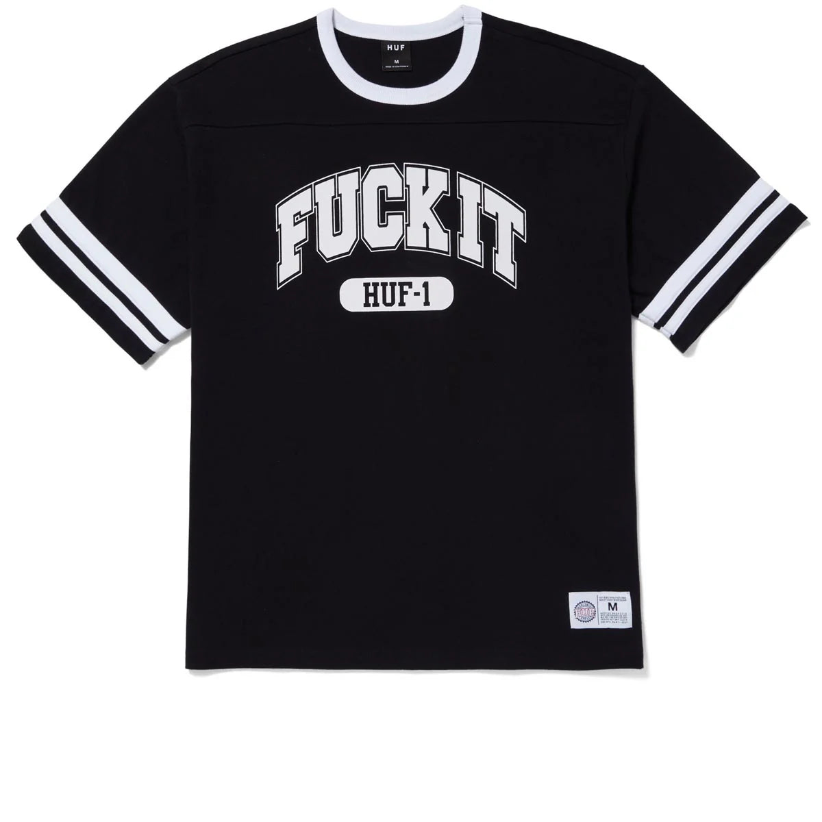 Huf Fuck It Football Black Shirt