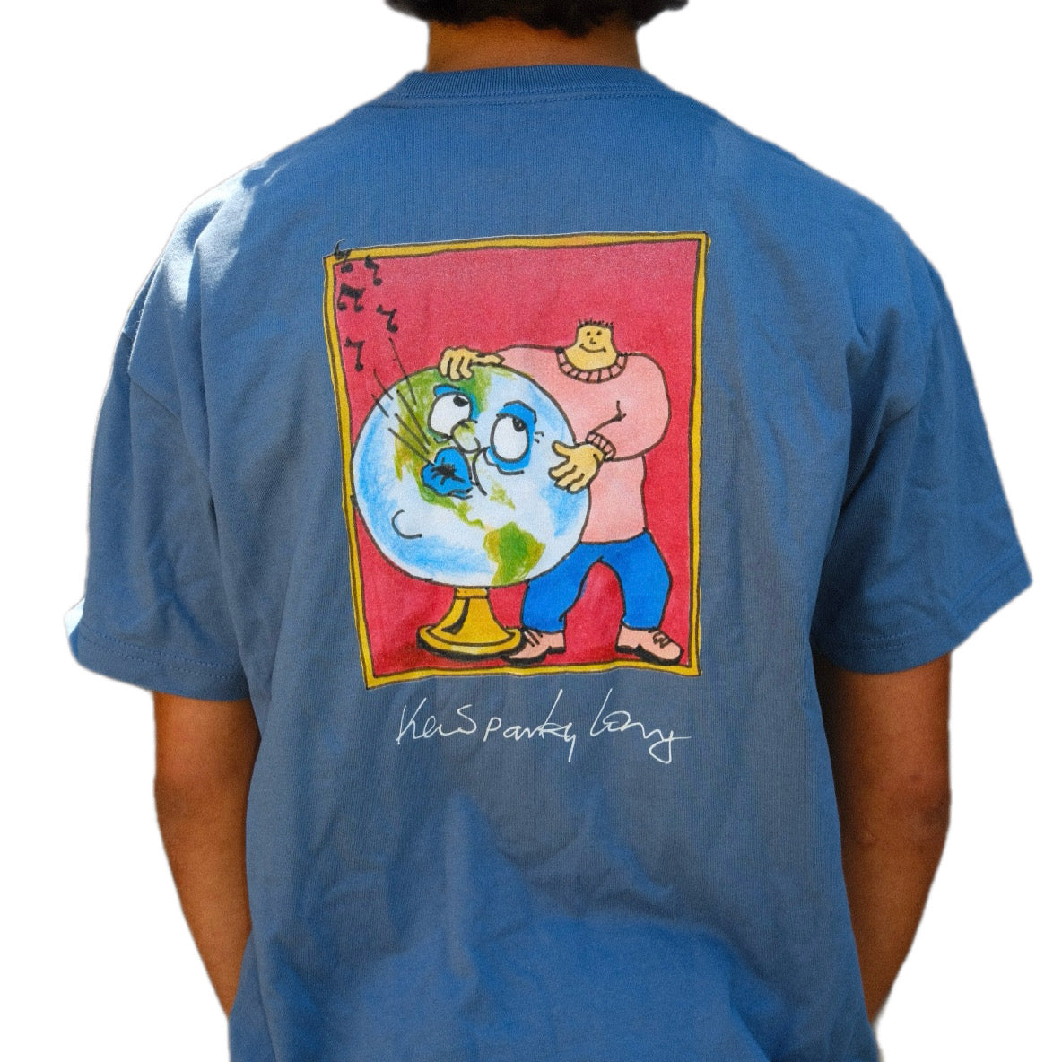 Long Beach Skate Co Postcard From Kevin "Spanky" Long Blue Jean S/s Shirt