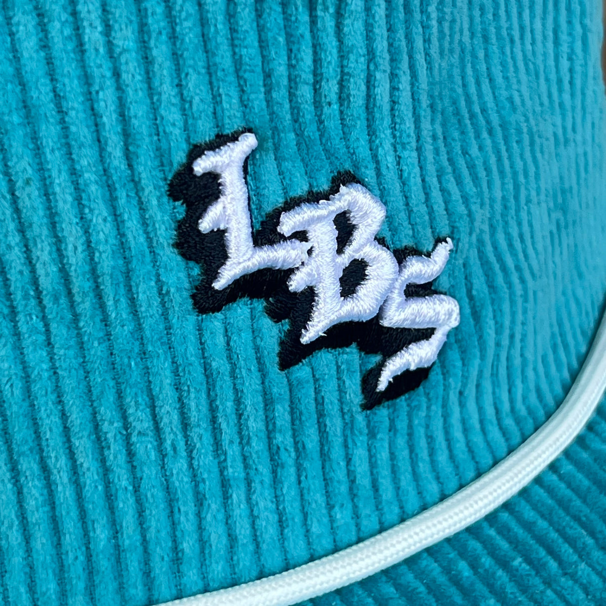 Long Beach Skate LBS Long Side Corduroy Rope Tropical Blue Snapback Hat
