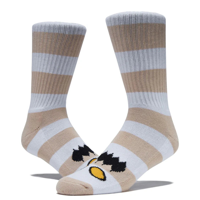 Toy Machine Monster Big Stripe Tan Socks